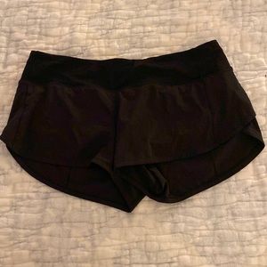 Black lululemon shorts, size 8